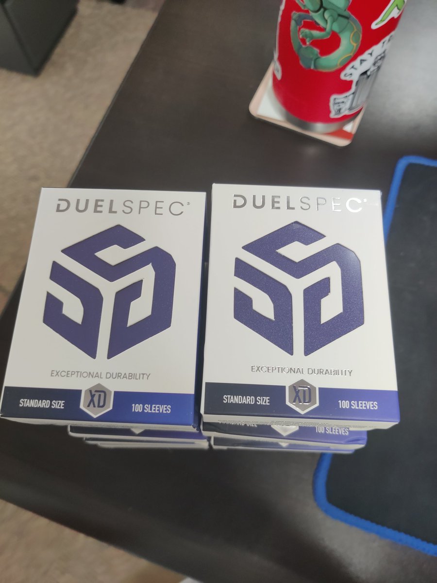 Mr_Squeezle's tweet photo. My first shipment of @DuelSpecTCG sleeves has arrived! Loved these at NAIC and haven't looked back! Fast shipping and great prices too? DEAL! Ready for the next season of Pokemon. https://t.co/nbF3BKGWOm