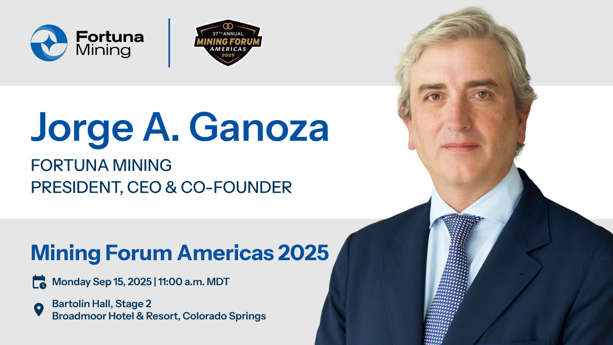 Live today: Fortuna’s CEO Jorge A. Ganoza joins Mining Forum Americas 2025.

11 a.m. MDT | Don’t miss it.
americas.miningforum.com/member-webcast…

#WeEnvisionWeDeliver #FSM $FVI
