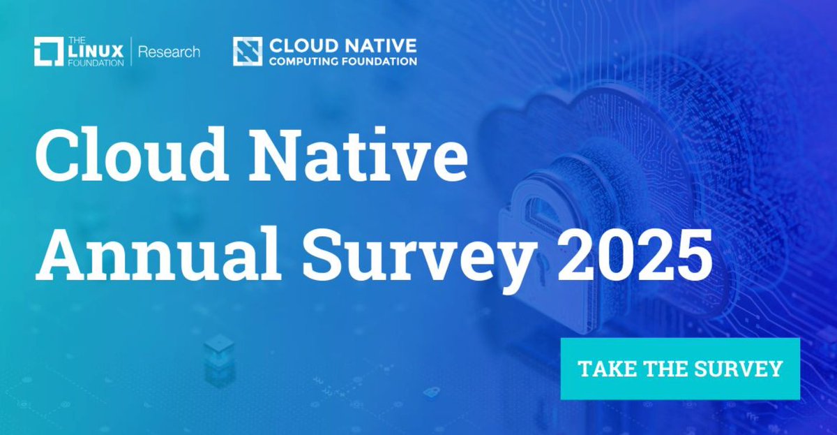 openinfradev's tweet image. Please join us in taking and promoting the 2025 @CloudNativeFdn Annual Survey to share how you're using #opensource #cloudnative technologies. This will help us understand the intersection of #OpenInfra and cloud native technologies even better!
research.net/r/2ZT5MXW