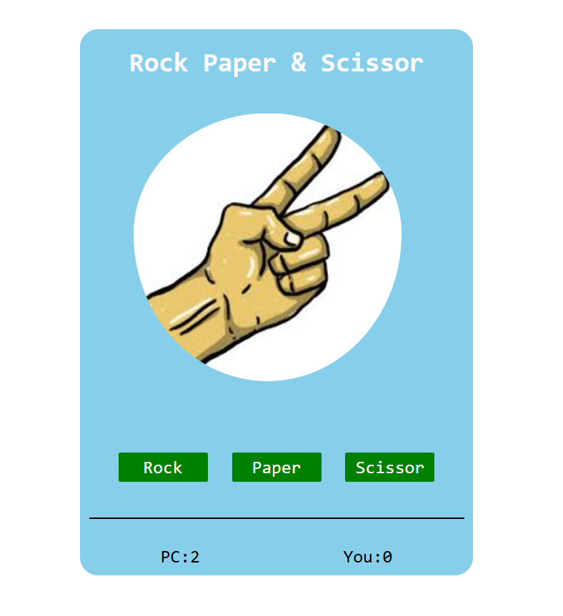 Puzzan21's tweet image. &quot;Built a Rock, Paper, Scissors showdown in JavaScript!  Who will win: you or the code? #Programming #FunProjects&quot;