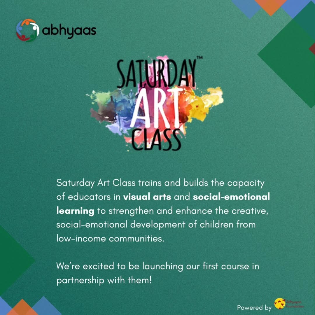 🎨 New Fundaar on Abhyaas!
"Every Child an Artist: Nurturing Individual Creative Expression" with @saturdayartclass &amp; Ms. Azba Sonde.

Practical strategies + grade-wise activities to spark creativity in classrooms.

👉 Explore now on:
abhyaas.org

#Sarc #Art