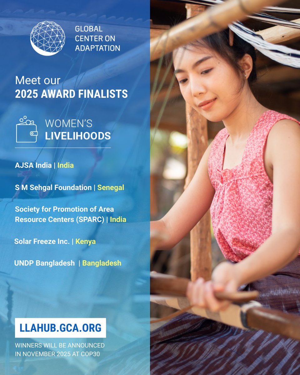 The Global Center on Adaptation (GCA) announces 20 finalists for the 2025 Local Adaptation Champions Awards. The awards honor pioneering, scalable, and locally led initiatives that are helping communities adapt to the escalating impacts of climate change across four categories: