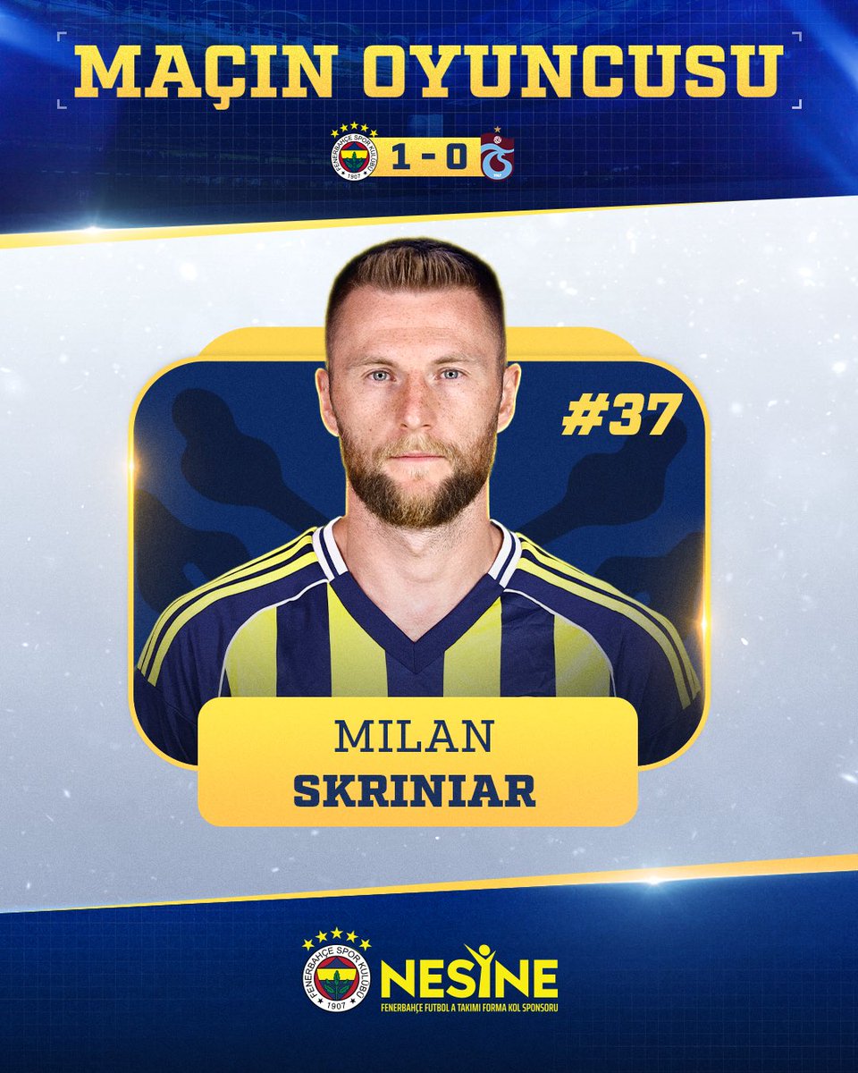 Çubuklu için ter döken tüm futbolcularımıza teşekkür ediyoruz!

<a href="/Nesinecom/">Nesine</a> Maçın Oyuncusu Milan Skriniar seçilmiştir.