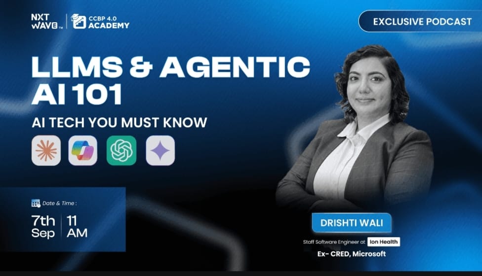 VAllam200531's tweet image. 🌍 LLMs and Agentic AI are everywhere but do you really understand them?

🎓 Exclusively for Academy Students

#NxtWave #CCBPAcademy #academypodcasts
#NxtWaveAcademy  #google #AI #agenticai 
#claude #chatgpt #coding #futureengineers
#rahulattuluri