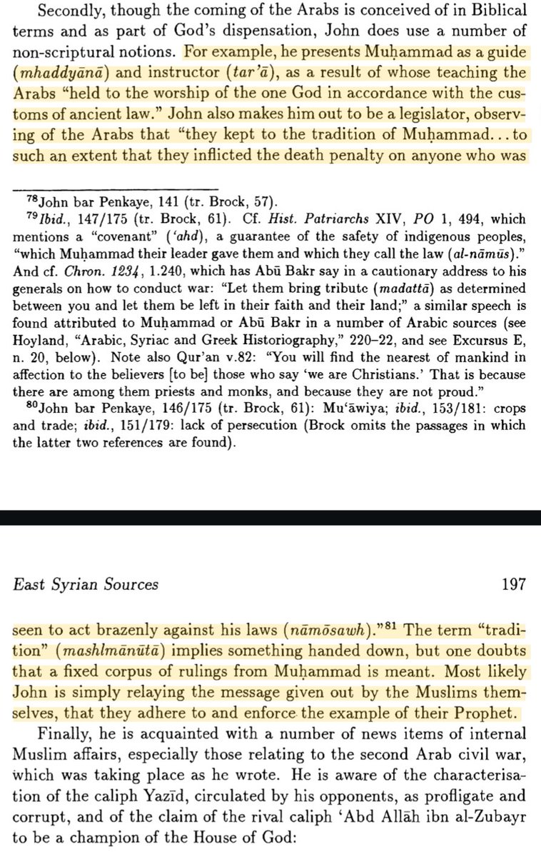 KerrDepression's tweet image. Another source is the Christian John bar Penkaye writing in around ~67-68AH