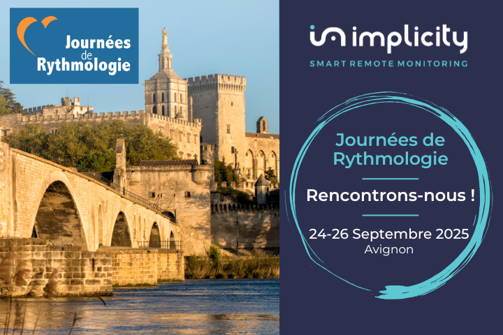 RDV aux Journées de #Rythmologie à Avignon, du 24 au 26/09/25 ! Participez à notre symposium sur la #télésurveillancecardiaque et l'#IA, jeudi 25/09 de 17h à 18h avec : Estelle Gandjbakhch, Peggy Jacon, Philippe Mabo. Une grande annonce vous attend aussi sur notre stand !