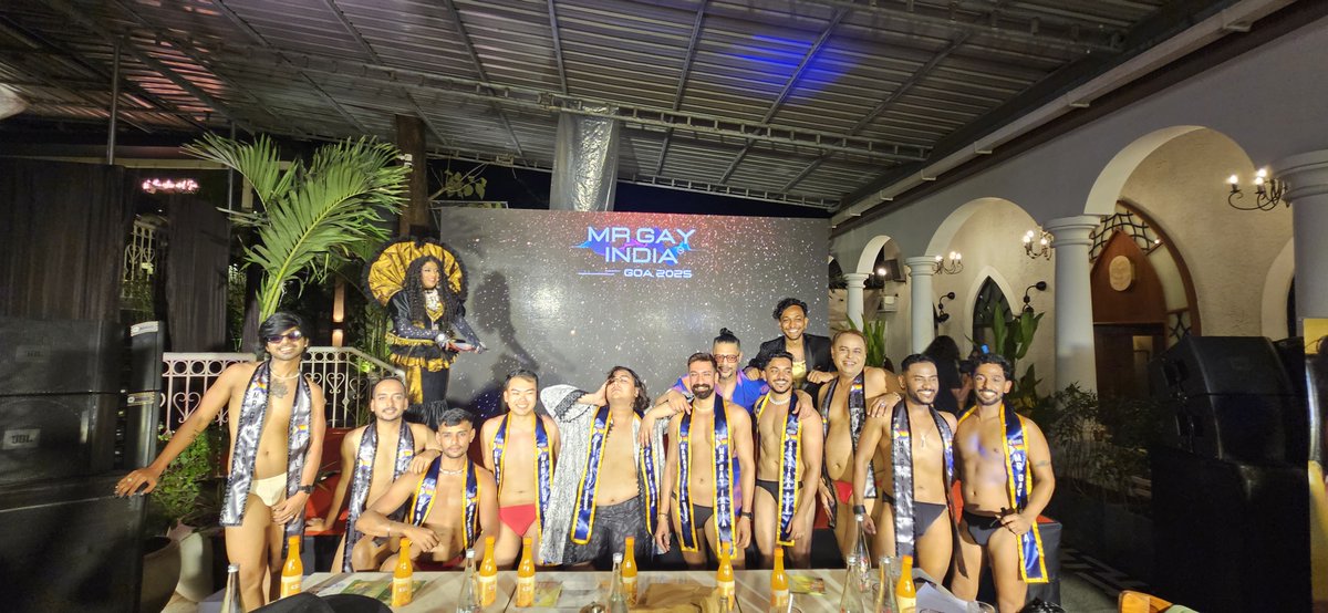 GayspeakNews's tweet photo. Vrujen Andhare Crowned Mr Gay India™ 2025 in a Grand Finale in Goa

Goa, India – September 13, 2025 – In a dazzling celebration of pride, authenticity, and courage, Vrujen Andhare from Goa was crowned Mr Gay India™ 2025 at the glittering finale hosted in Goa by Mist LGBTQ https://t.co/yHY8u9QBWo