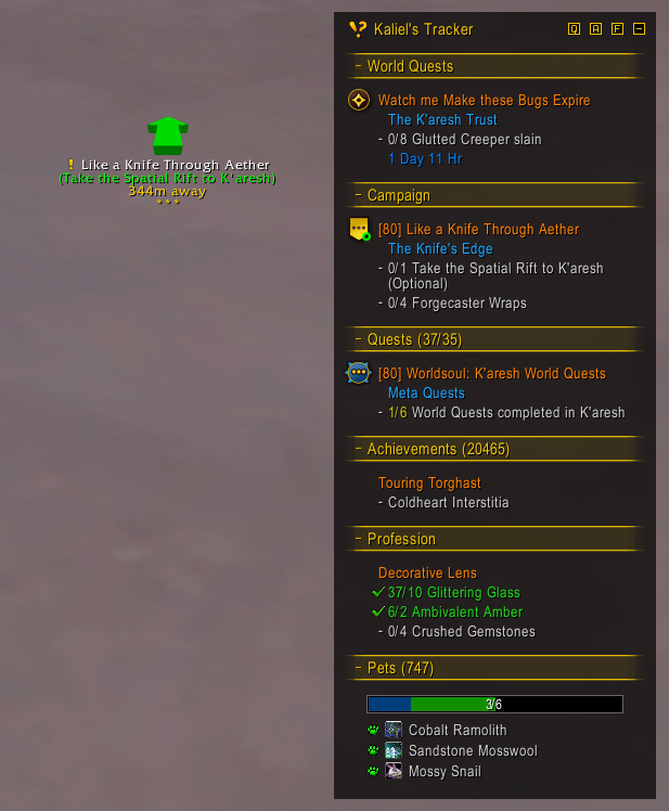 Looking for a cleaner tracker for Quests and Achievements in World of <a href="/Warcraft/">World of Warcraft</a> ?
👉 Kaliel’s Tracker – an addon I’ve been developing for over 12 years.
It offers filters, quest item buttons, and integrations with TomTom, PetTracker and more.
curseforge.com/wow/addons/kal…
#WoWAddons