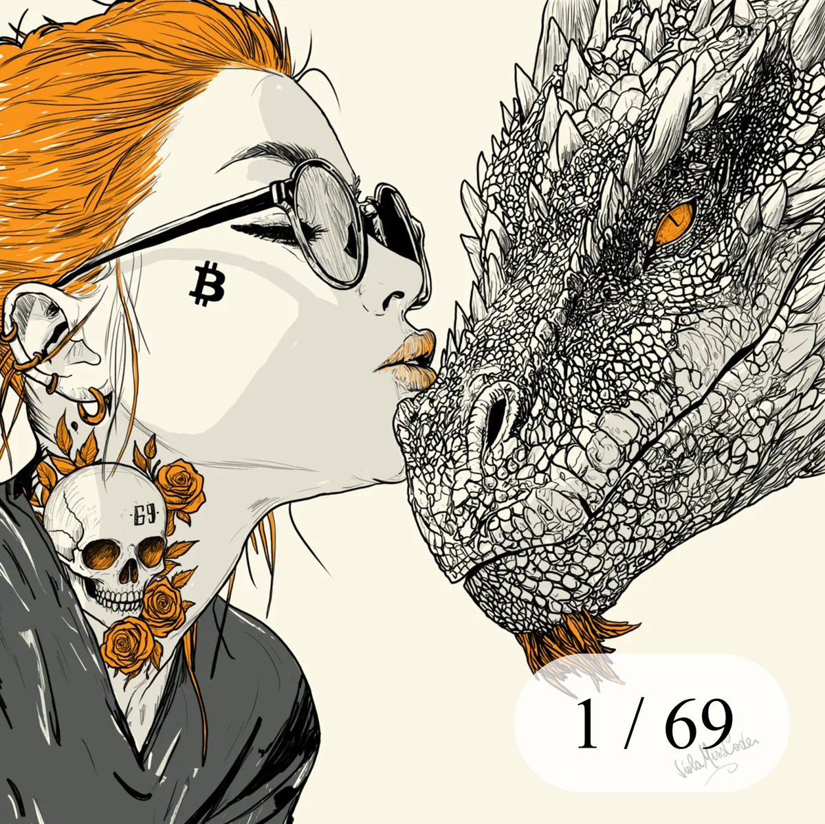 I was fortunate to mint #1 of The Girl and the Dragon
Minted on a pizza sat (because dragons like pizza)
Beautiful #ArtOnBitcoin