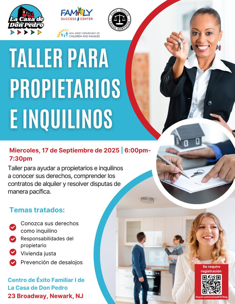 Join us this Wednesday, September 17th for a special Landlord &amp; Tenant Workshop where we'll teach you all about your rights and responsibilities in New Jersey. See flyer for details.