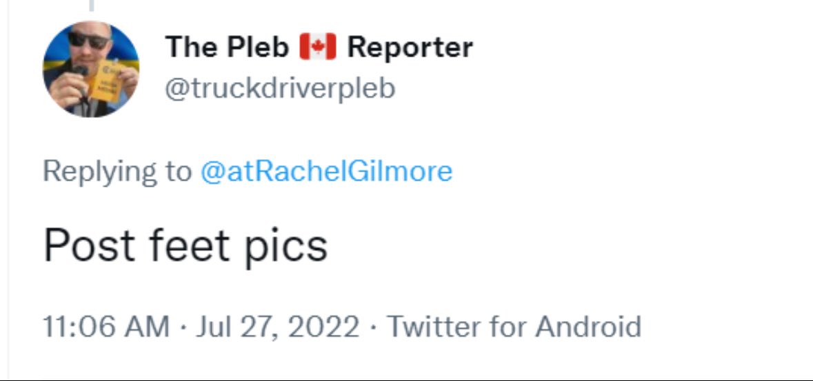A guy who used to unsuccessfully beg me for feet pics is now trying to get me banned from the USA
