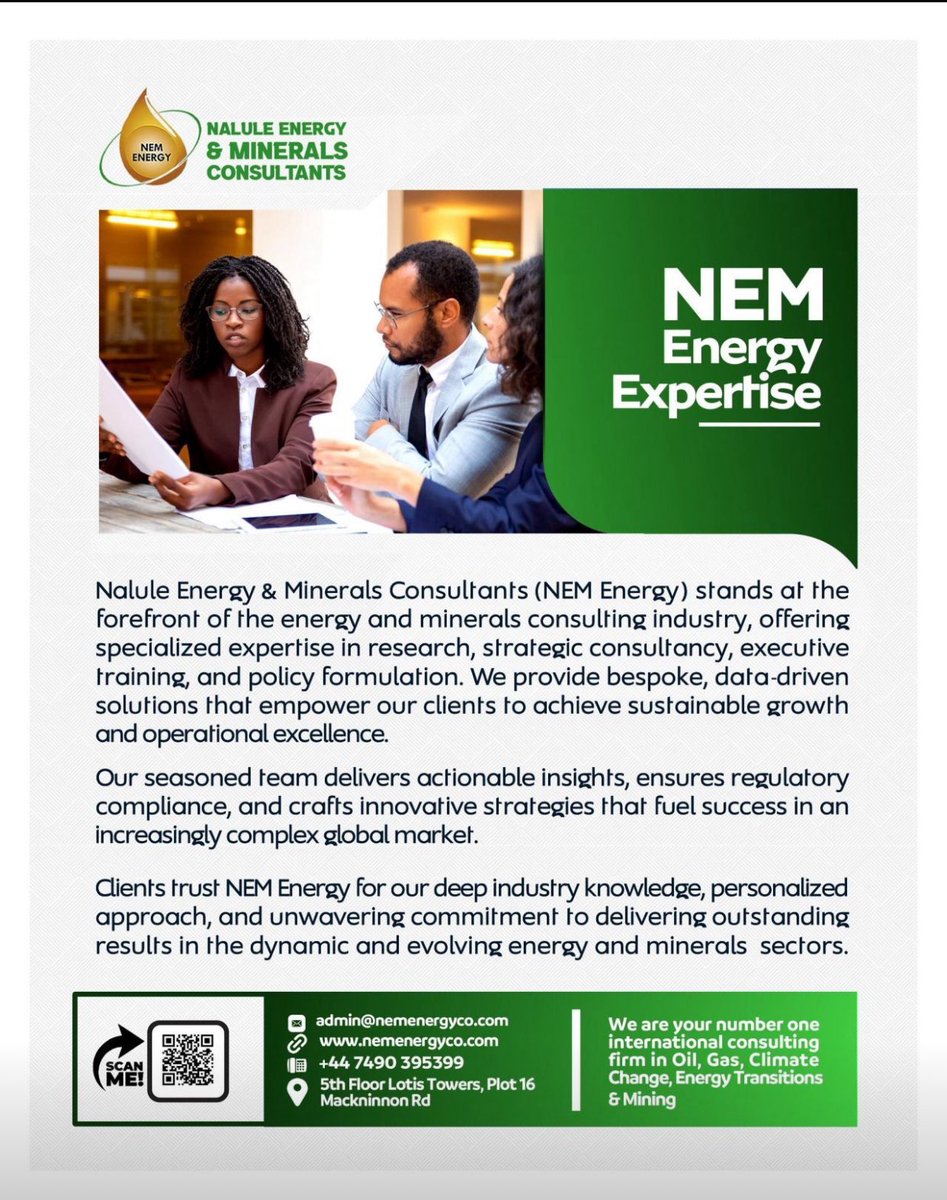 At Nalule Energy &amp; Minerals Consultants (NEM Energy), we deliver strategic intelligence and tailored consulting across the global energy and minerals sectors.