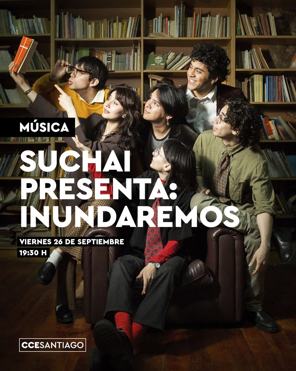 SUCHAI presenta: Inundaremos 🎵

💥 ¡Último show de Esto Lo Hice Sin Querer!
🎸 Inundaremos despide su disco en vivo en el teatro del @ccesantiago junto a <a href="/xabierusabiagau/">Xabier Usabiaga</a> como invitado especial ⭐

📆 Viernes 26 septiembre – 19:30 h
🎟️ Entrada liberada
👉 aecid.es/web/cc-santiag…