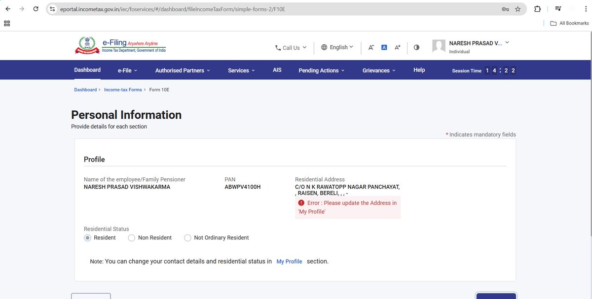 BeoharAdarsh's tweet photo. @IncomeTaxIndia @nsitharamanoffc @FinMinIndia 
Trying to file Form 10B but income tax portal is not allowing us to file it.

The profile is already updated but it is still showing error.

Kindly resolve the issue https://t.co/K2uUqVYfEK