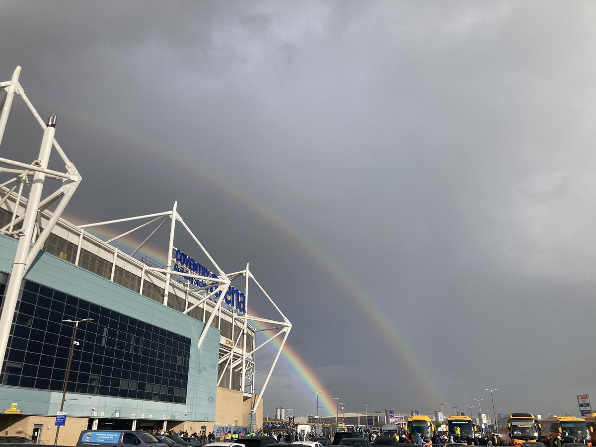 Rainbows over the CBS Arena on Saturday #ncfc #ccfc