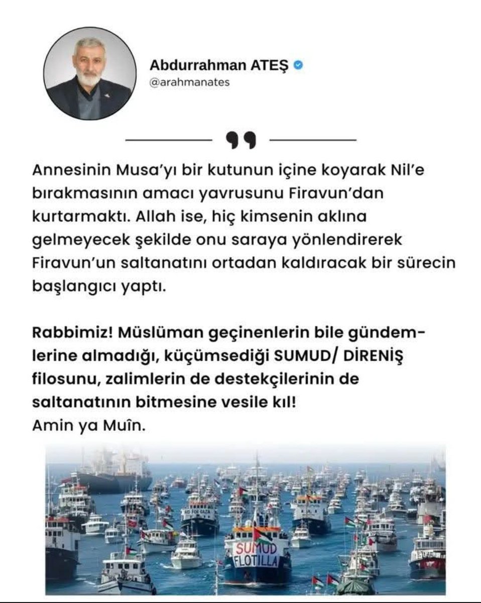 msaitavc's tweet photo. Uyanışa vesile olsun...
#GlobalSumudFlotilla https://t.co/nklra8Iqqu