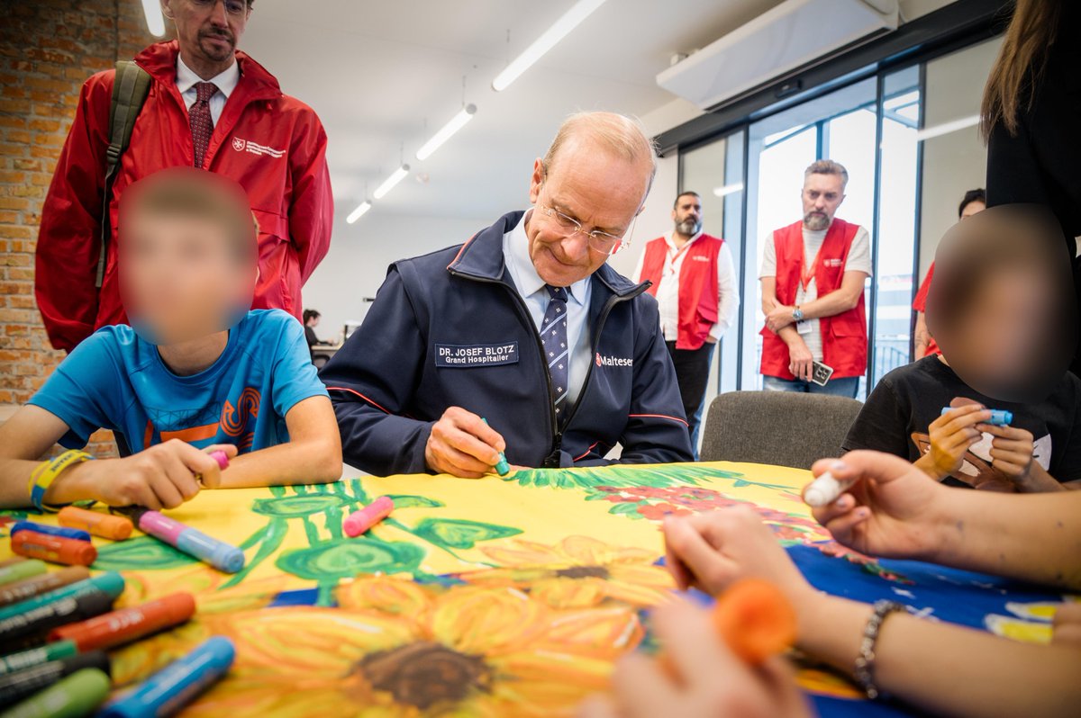 Grand Hospitaller Josef Blotz visited Feofaniya Hospital, where the #OrderofMalta supports a psychological program for amputee veterans, and the activities with Save Ukraine focused on protecting and sheltering displaced children.