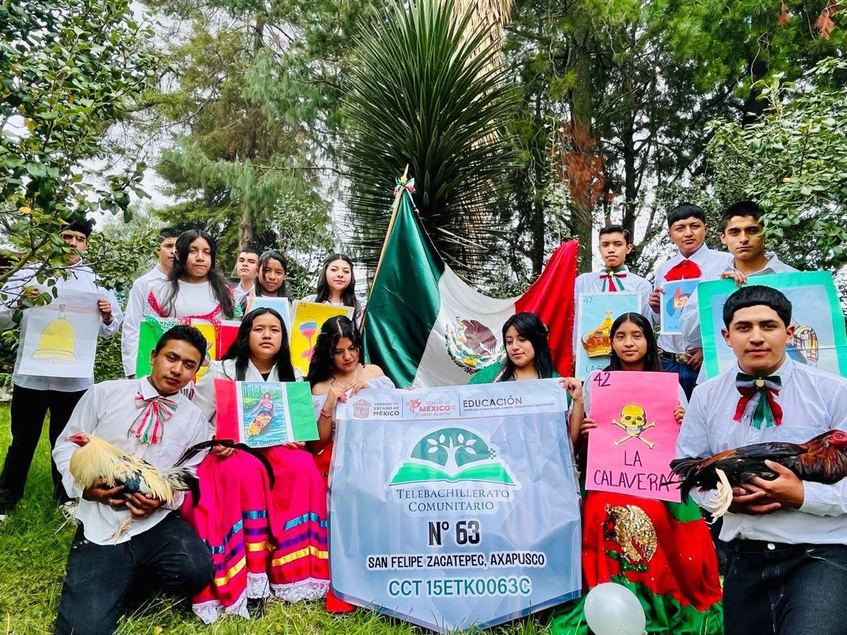 Edomex_TBC's tweet photo. 🇲🇽En el TBC 63 Axapusco nuestros alumnos se preparan con todo el entusiasmo para conmemorar el 215 Aniv. de la Independencia de México.

Felicitamos a cada uno por su iniciativa, creatividad e ingenio al dar vida a estas fotos que reflejan el orgullo de ser mexicanos. https://t.co/T6v1JQocfX