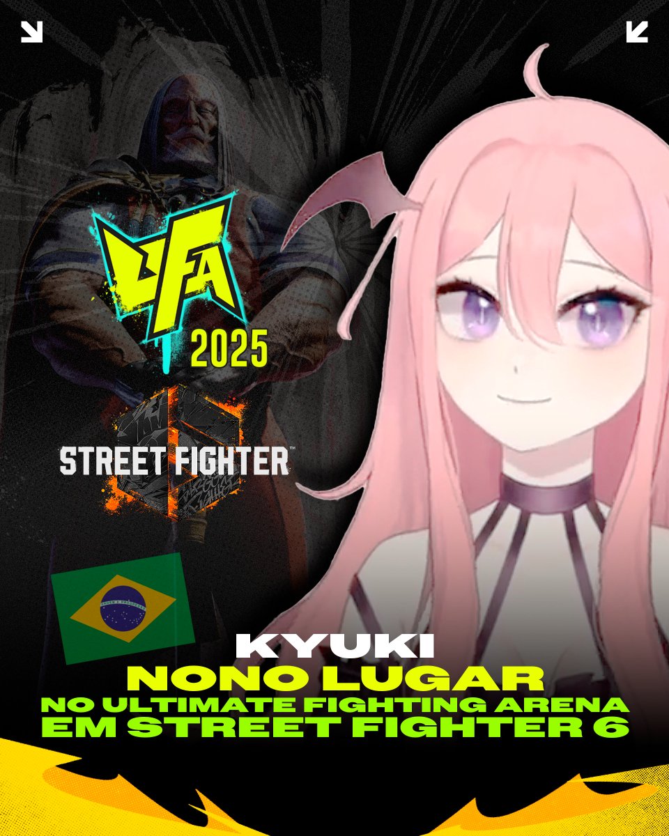 🇧🇷 E o Brasil também deixou sua marca no <a href="/UFA_Gaming/">Ultimate Fighting Arena</a> 2025!

<a href="/jacawit/">Jaca</a>  – 2º lugar em UNI2 
(+ vaga para o Arc World Tour!)
<a href="/abnerFarias16/">PHT | Abbysairaf</a>  – 5º lugar em Guilty Gear: Strive
<a href="/KyukiVT/">KBM! Kyuki</a>  – 9º lugar em Street Fighter 6

Orgulho da nossa FGC representando no palco internacional!💛