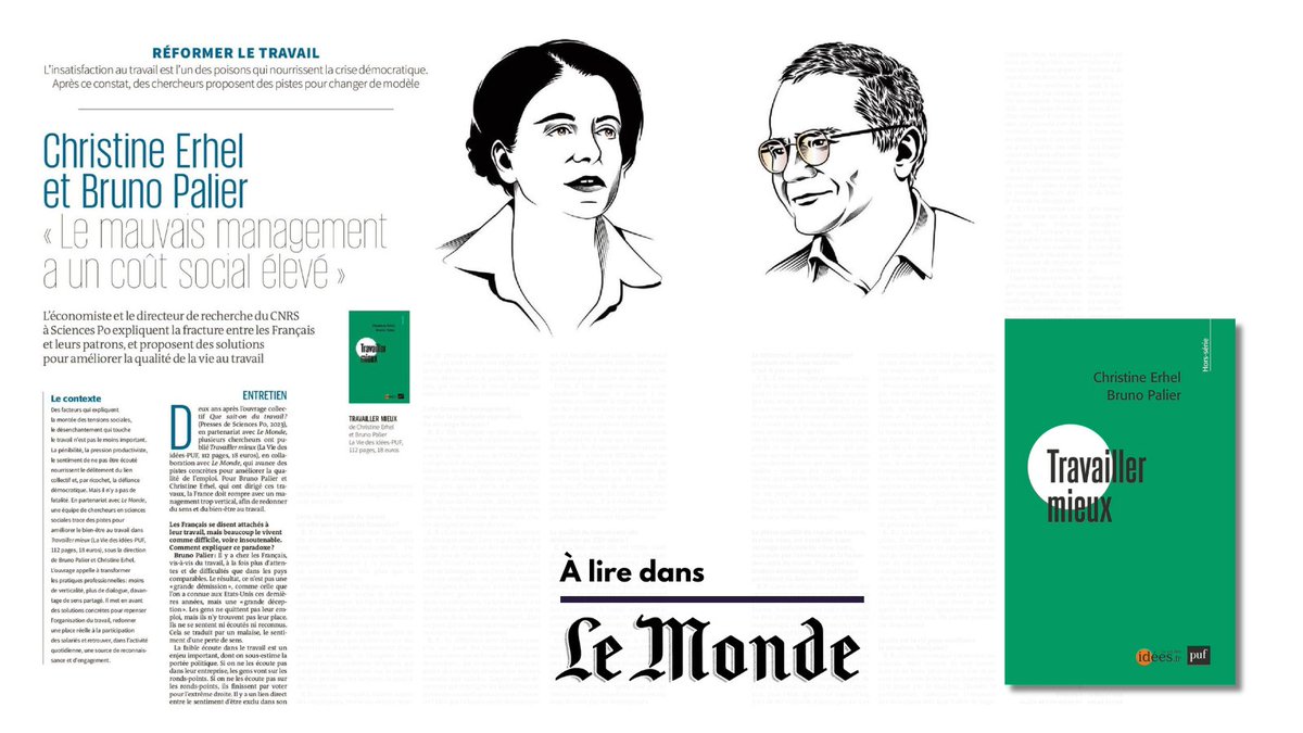 Ce n’est pas une «grande démission» mais une «grande déception» face au travail !

GRAND ENTRETIEN dans <a href="/lemondefr/">Le Monde</a> avec <a href="/BPalier/">Bruno Palier</a> &amp; Christine Ehrel, coordinateurs de l’ouvrage «Travailler mieux» (<a href="/laviedesidees/">La Vie des idées</a>)

👉lemonde.fr/idees/article/…