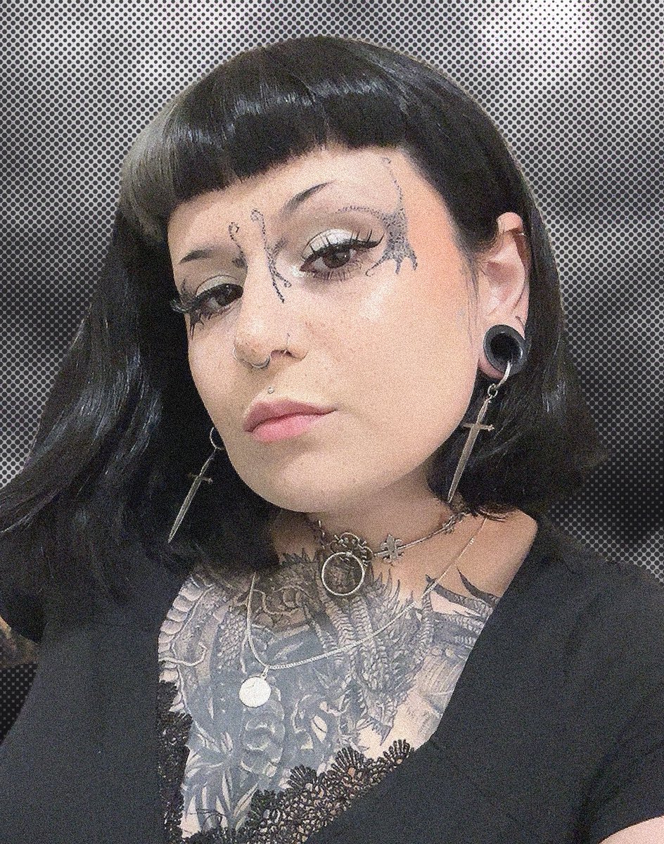 Maquillage inspiré du travail de mon collègue <a href="/GrimnirArt/">Grimnir</a> hihi