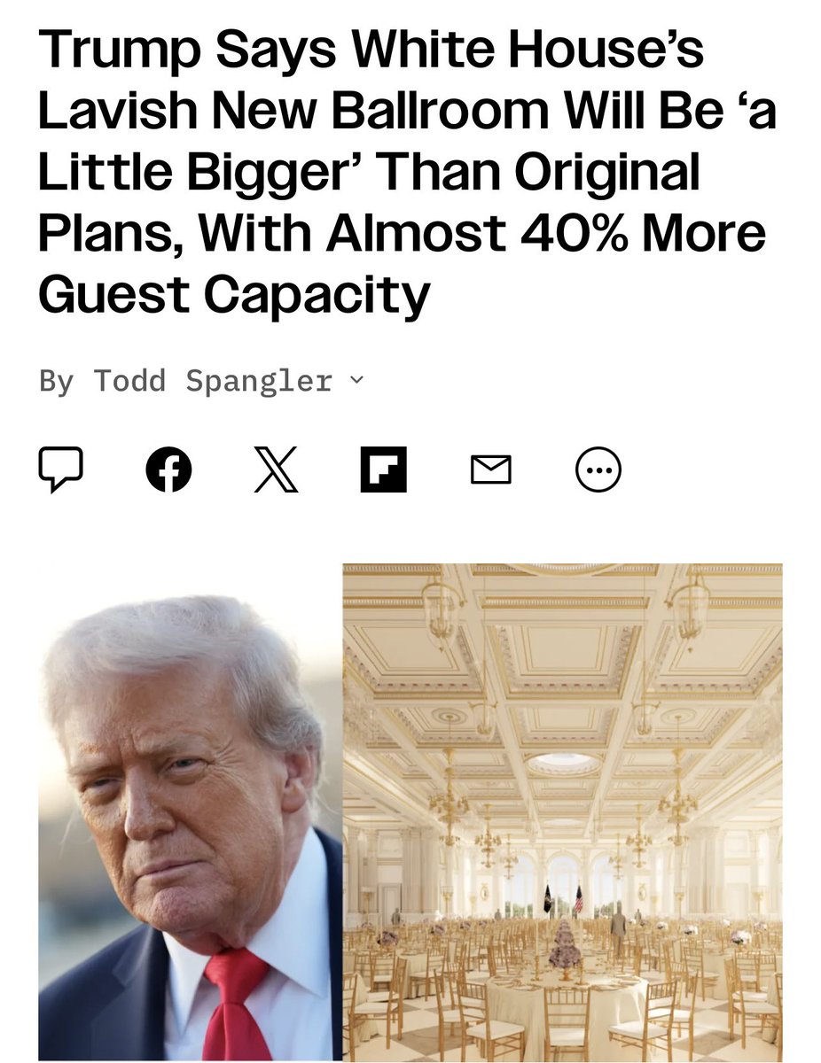 SpencerHakimian's tweet photo. We’re $40 Trillion in Debt.

Do we really need to be building a $200,000,000 ballroom right now? 

With what money? https://t.co/rwYw6nnxI7