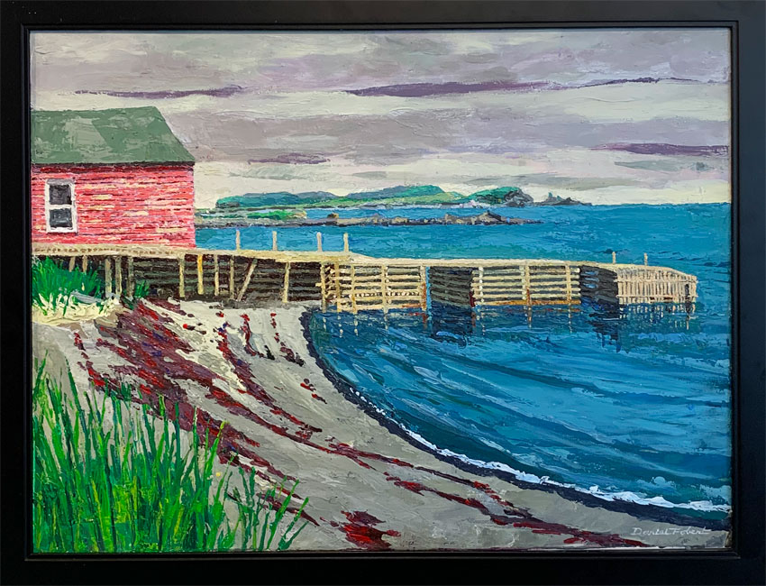 Daniel Fobert, L'Anse aux Meadow, Fishing Stage in Newfoundland, plein air/studio, 18" x 24", 46 x 61 cm, $800
#quinteartscouncil #art #canadianart #oilpainting danielfobert.com