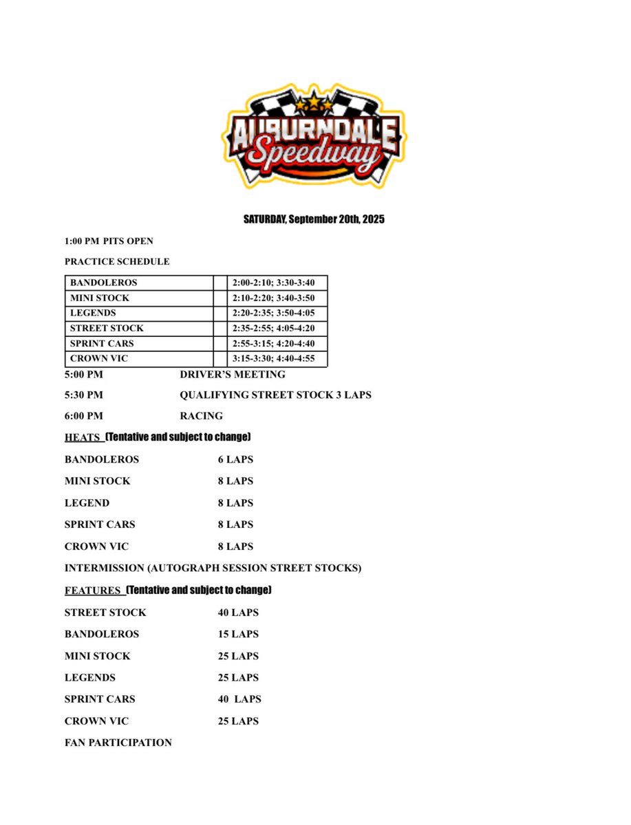 Auburndale Speedway (@a_dalespeedway) on Twitter photo 