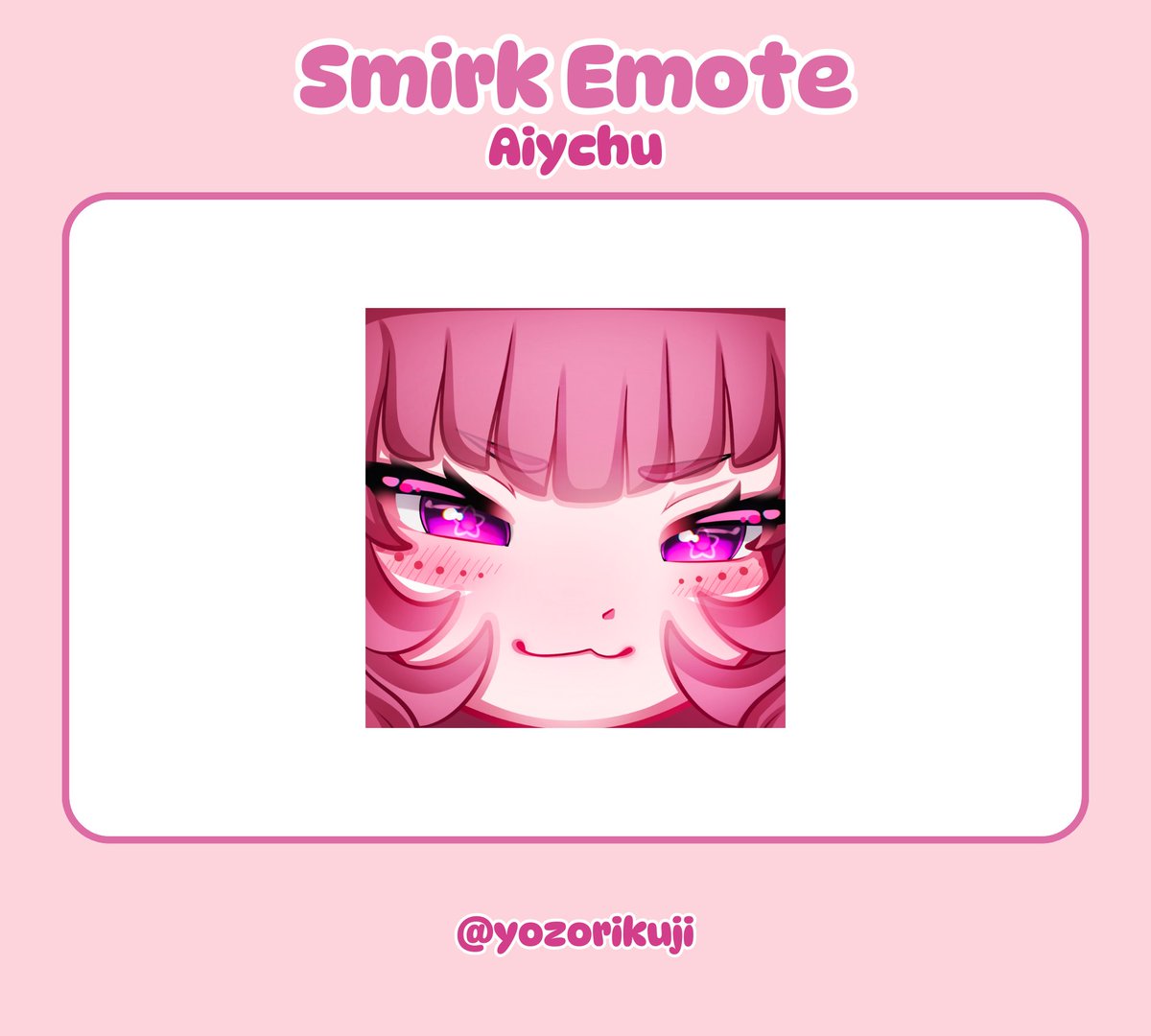 YCH Smirk Emote for <a href="/Aiychu/">Aiychu⭐ | Star Catsune ~ ♡ヽ(〃v〃)ﾉ</a> ⭐️🩷
#YCHEmote #SmirkEmote