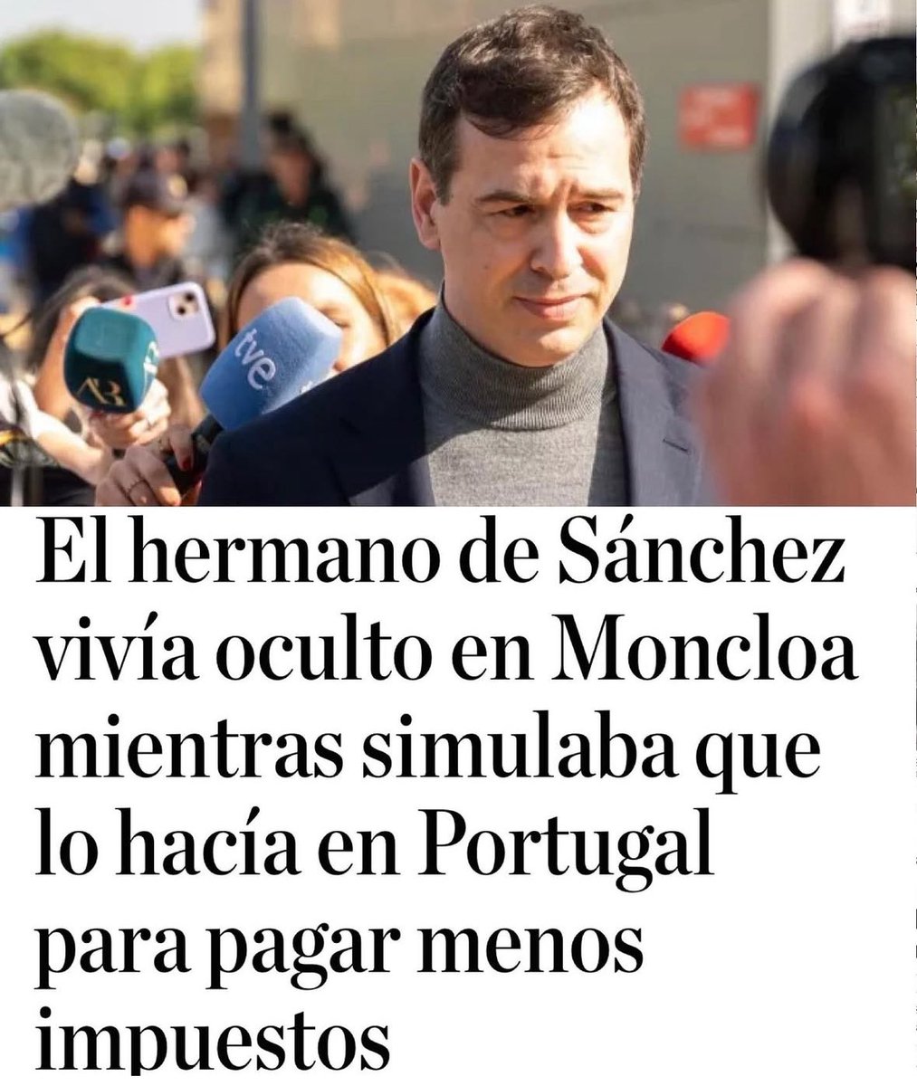 El hermano de Sánchez, simulaba que vivía en Portugal para pagar menos impuestos! 
 Que opináis ?