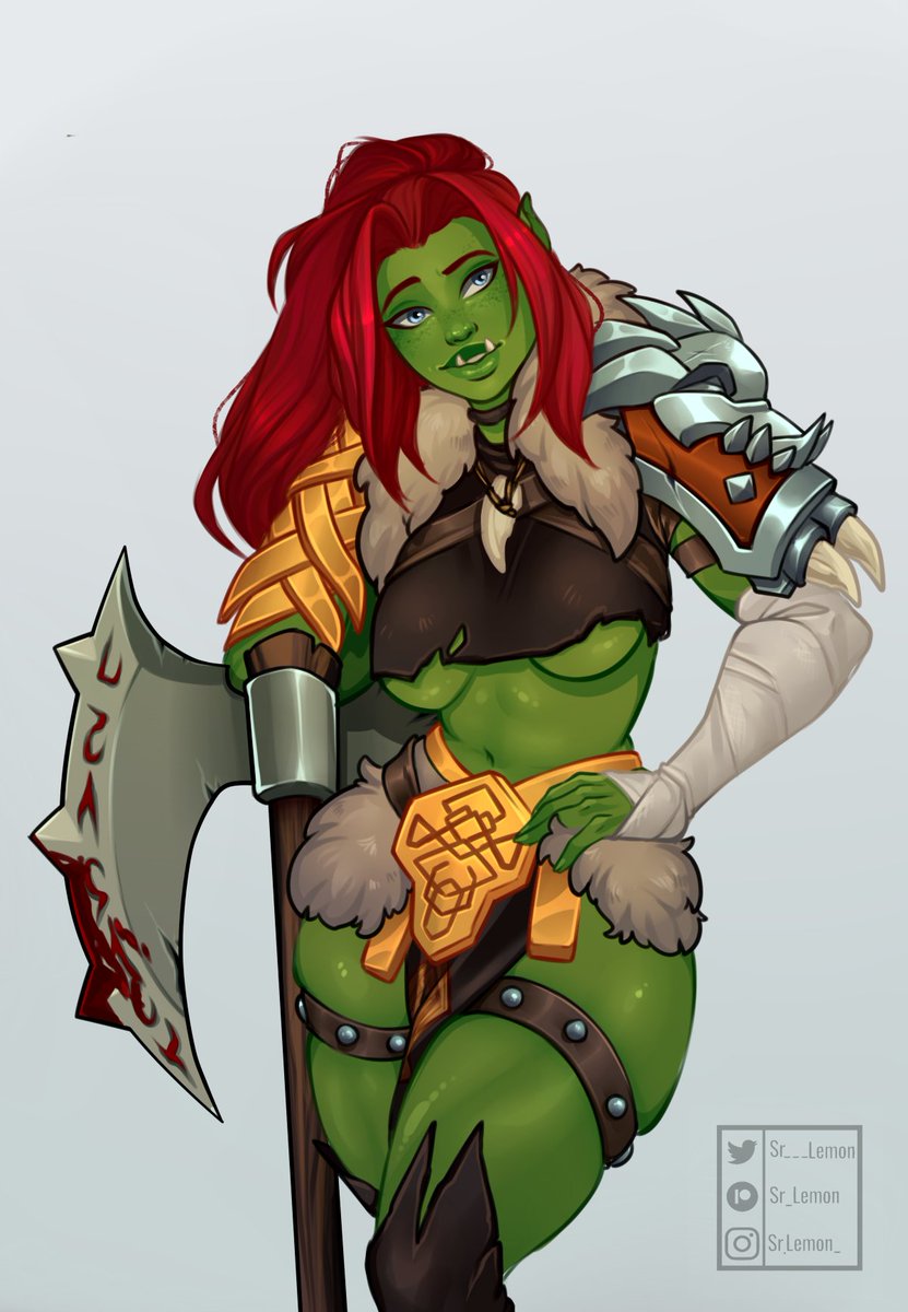 This half orc got a nice mix of two worlds e.e

#commission #wow #worldofwarcraft #orc #human #halfbreed #oc #originalcharacter #fantasy #roleplay #rp #digitalart