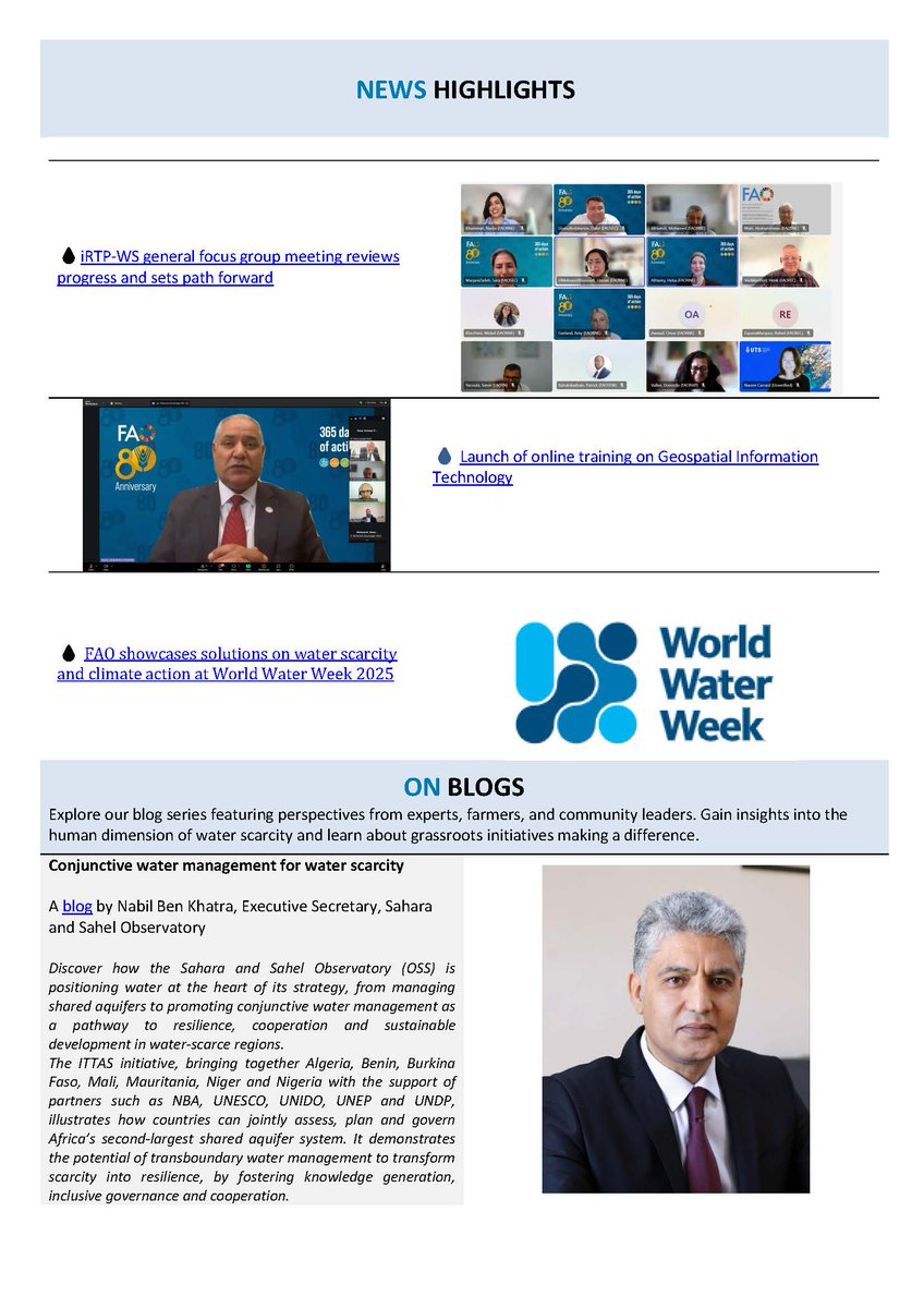 OSS_Comms's tweet image. Conjunctive water management is key to resilience in water-scarce regions.
Thanks to @FAO for highlighting @OSS_Comms  experience in #Africa, from #ITTAS to #ClimateSmart #aquifer #governance in iRTP-WS!
Read the blog: shorturl.at/fiEVD
#WaterScarcity #ClimateAction #Africa