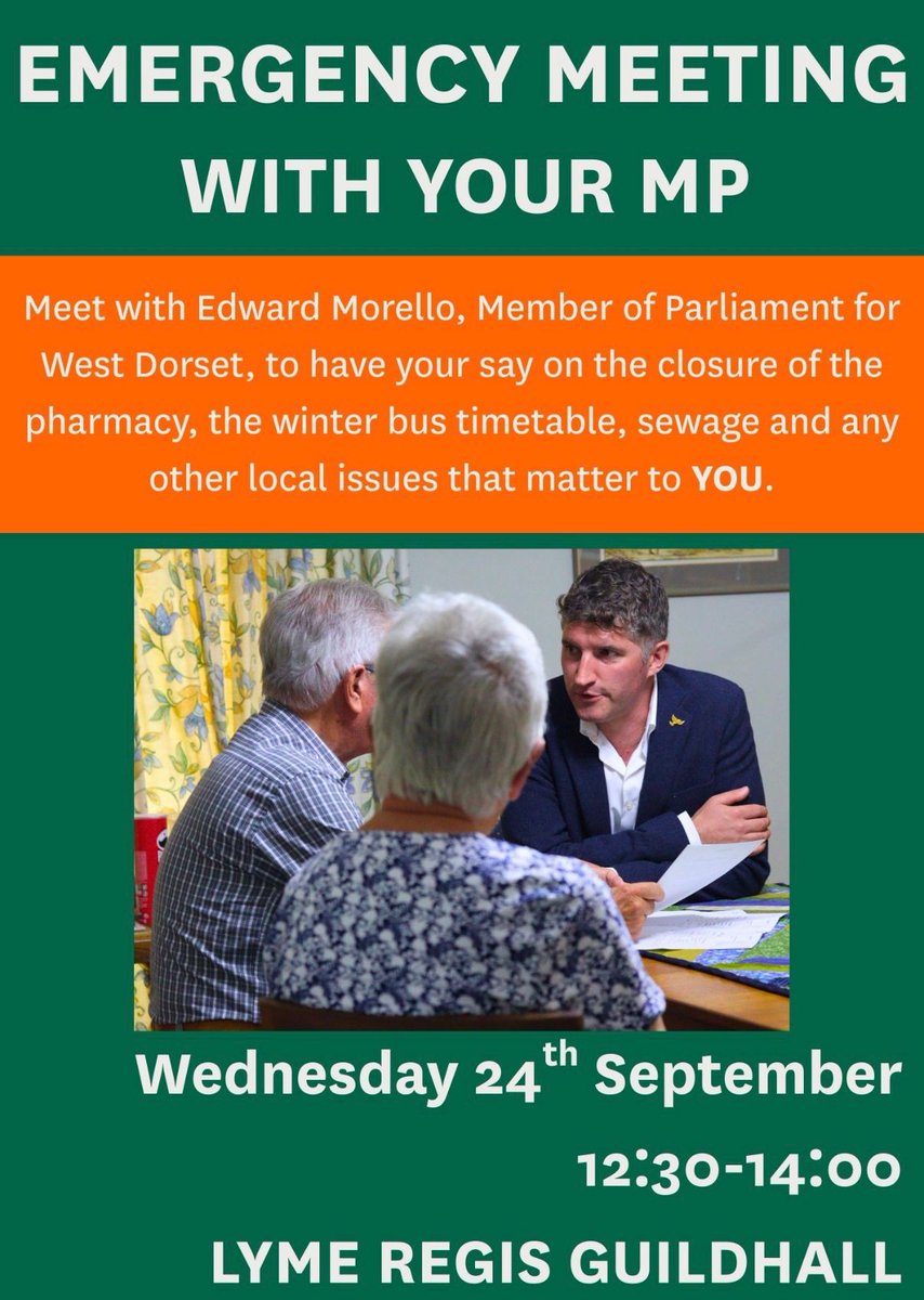 Edward Morello MP (@edwardmorellowd) on Twitter photo Join me in #LymeRegis Join me in #LymeRegis
