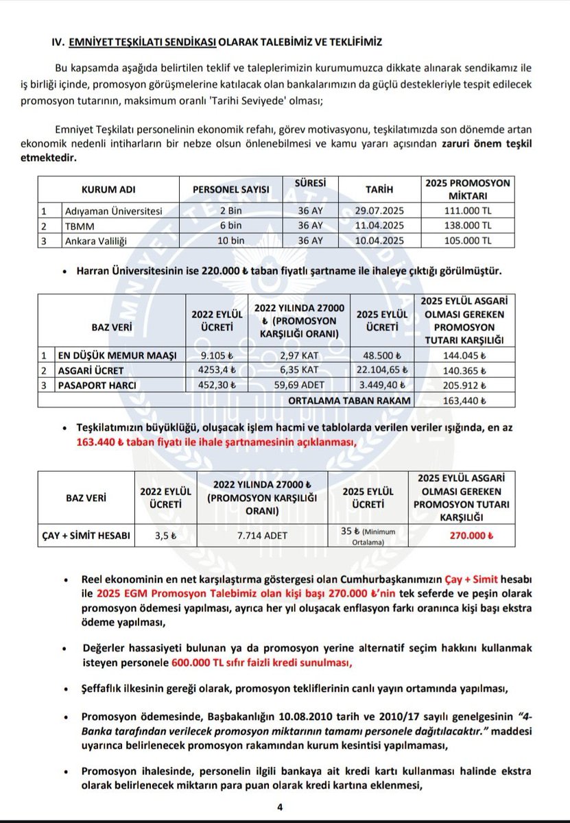 “Promosyonda adaletsizlik yaparsanız; bankacılık alışkanlıklarımızı, otomatik ödemelerimizi ve kredi ilişkilerimizi yeniden düzenlemeye hazırız.”

 #EmniyetinPromosyonu