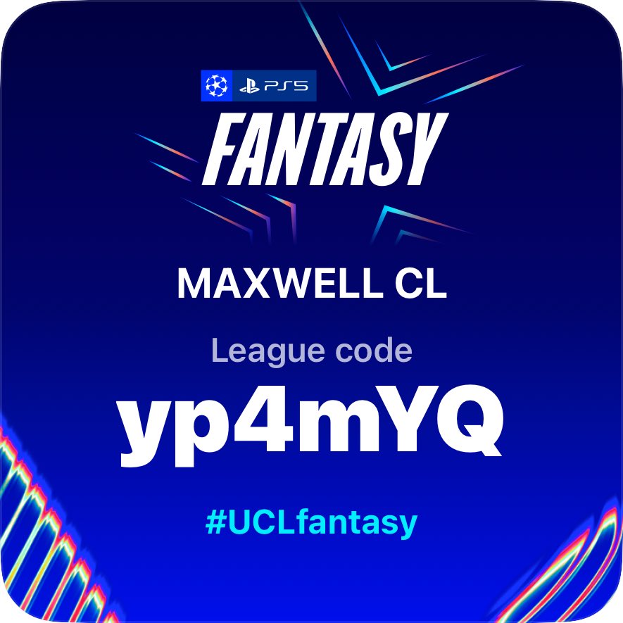 UtdMax13_'s tweet image. Join my #UCL fantasy league

Winner gets £50 and a new 26/27 jersey of their favorite club at the end of the season.

Follow me so that you can see updates after every week

gaming.uefa.com/en/uclfantasy/…