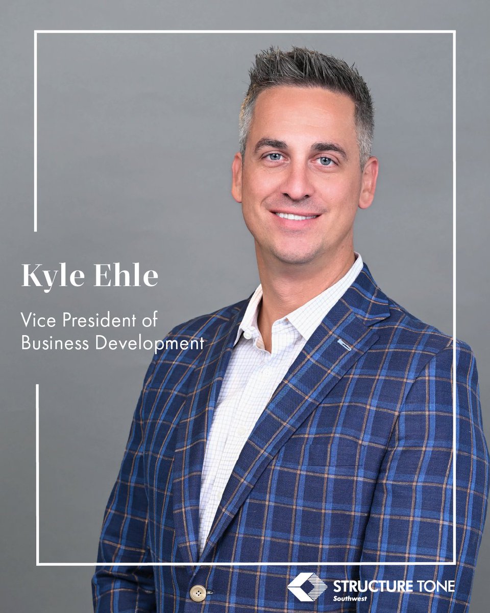 StructureToneSW's tweet image. Excited to welcome Kyle Ehle as VP of Business Development in our Dallas Region!
With 15+ years of experience, Kyle will lead pursuits across Core & Shell, Interiors, and Mission Critical—strengthening client relationships and driving growth.
#Leadership #Dallas