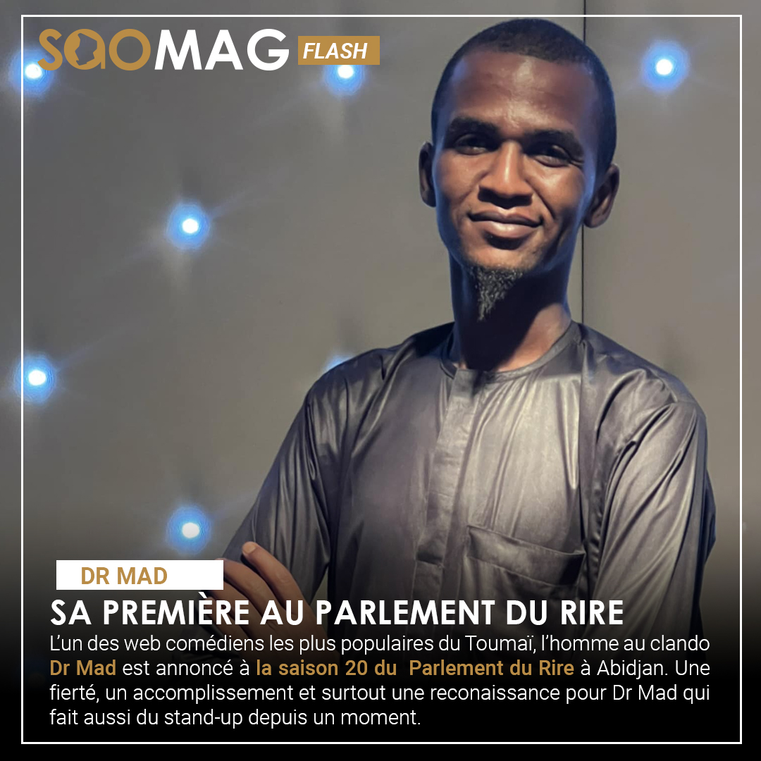 🟠| Dr MAD fera ses débuts au Le Parlement Du Rire  pour la saison 20!
Après + de 5 ans à nous faire rire à travers ses vidéos, le Clando VIP de N'Djaména sera du côté d'Abidjan pour l'enregistrement de la saison 20 du Parlement Du Rire
 #comedie #standup #saomagazine #Tchad