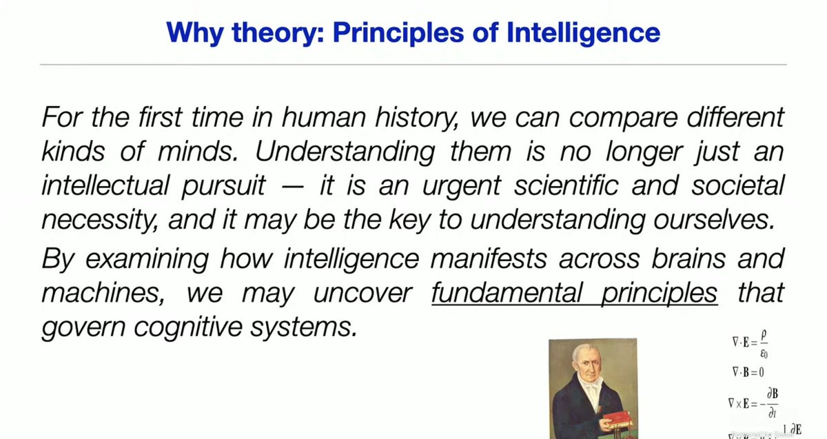 1/2 "For the first time we have different minds, not only ours but various LLMs that we can study. There is an urgent need to understand why they work as well as they do...Soon, it may be too late." Tomaso Poggio at the Simons Institute. Video: simons.berkeley.edu/talks/tomaso-p…