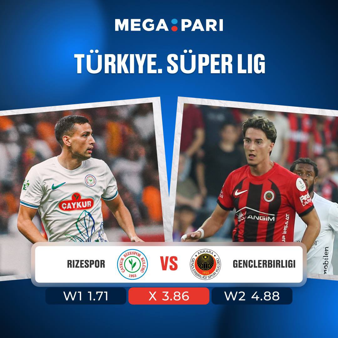 Hiçbir Pazartesi, Süper Lig maçı olmadan geçmez! 🇹🇷

Bugün Çaykur Rizespor ve Gençlerbirliği oynuyor

Kim daha güçlü çıkacak ve 3 puanı alacak? Megapari'ye bahis yapın! 💵
