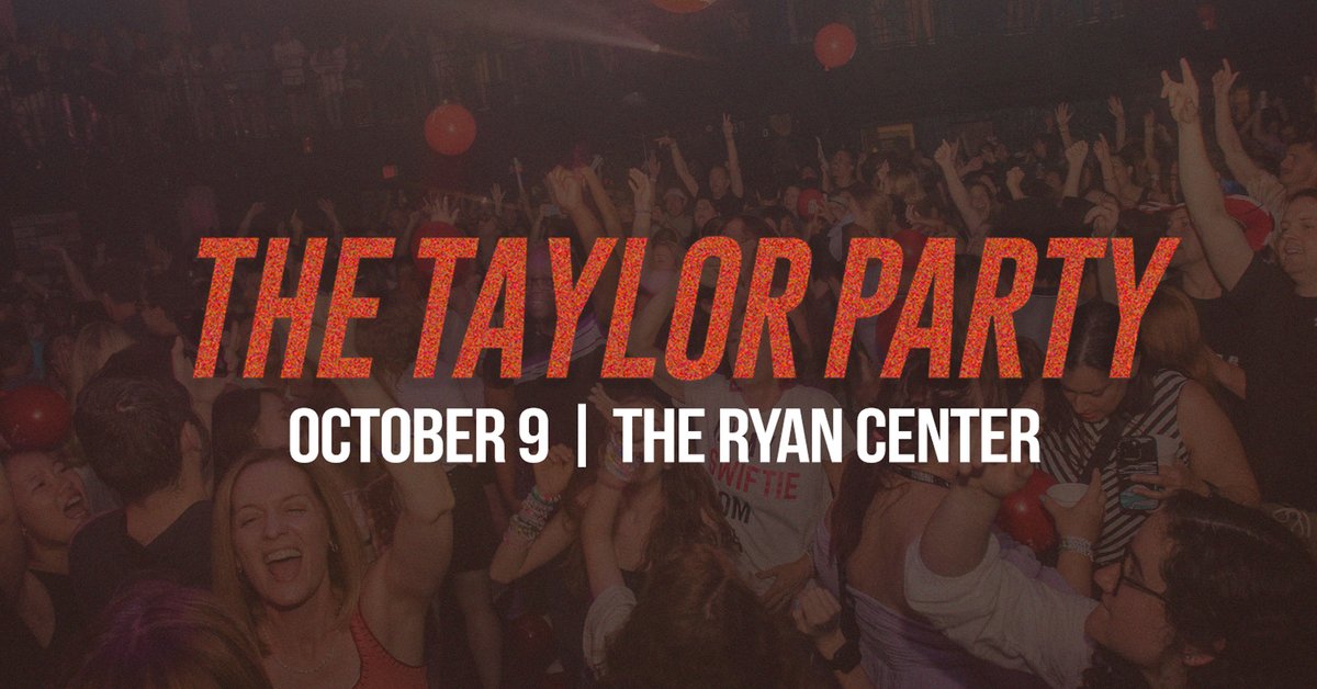 CALLING ALL SWIFTIES 🧡 We're gathering under the glow of a new era at THE TAYLOR PARTY, coming to 10/09 to The Ryan Center 🧡 This is the night your Swiftie heart needs! ✨ Tag your Swiftie crew and get ready for an epic night out. 💿

🎟️General On Sale Tuesday, September 16th