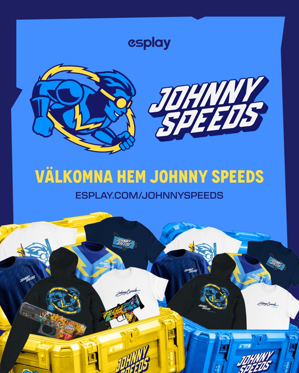 Esplaycom's tweet image. Under hösten så flyttar @JohnnySpeedsCS in på Esplay och de kommer levera mängder med nya turneringar och  streamingaktiviteter. Välkomna hem! 😍😍