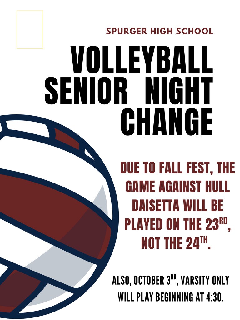 Volleyball Schedule Update