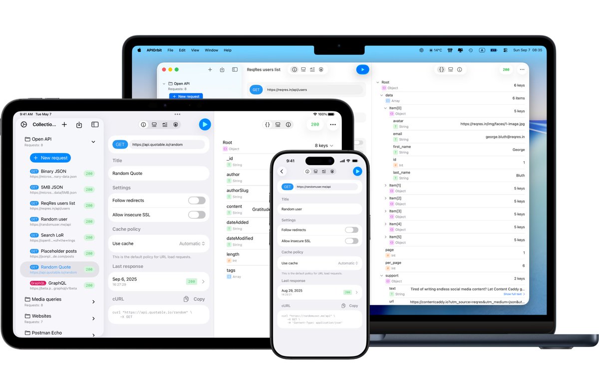 APIOrbitApp's tweet image. API Orbit - The best REST & GraphQL client - is completely ready for iOS 26, iPadOS 26, macOS 26 and visionOS 26! With fresh new design, bunch of new features and huge performance improvements!
apps.apple.com/ua/app/api-orb…