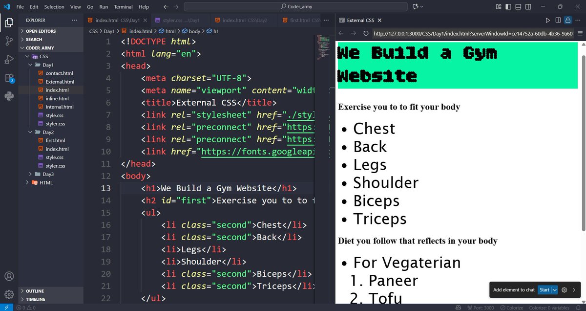 singh_sand73560's tweet image. 🚀Day 7 of my #WebDevJourney with @CoderArmy Aaj CSS ka pehla kadam rakha, bhai! 🎨
• Selectors seekh liye, ab styling mein no one can stop me💪
• Pixels ka funda clear, image kaise store hoti hai, sab samajh aa gaya🖼️
#webdev2025 @rohit_negi9 @adityatandon02 #CSS #Defence