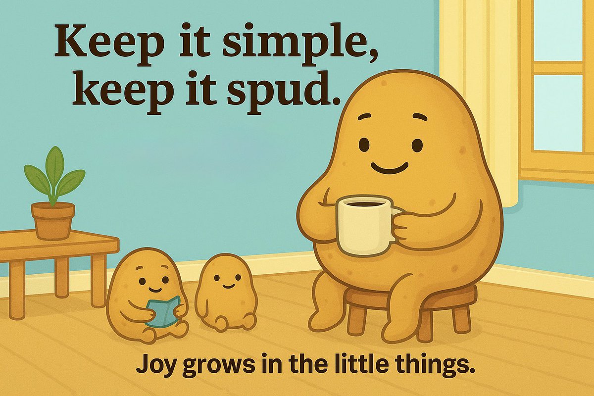 Th3TaterTot's tweet image. #PotatoWisdom #KeepItSimple
#SpudLife #LittleJoys