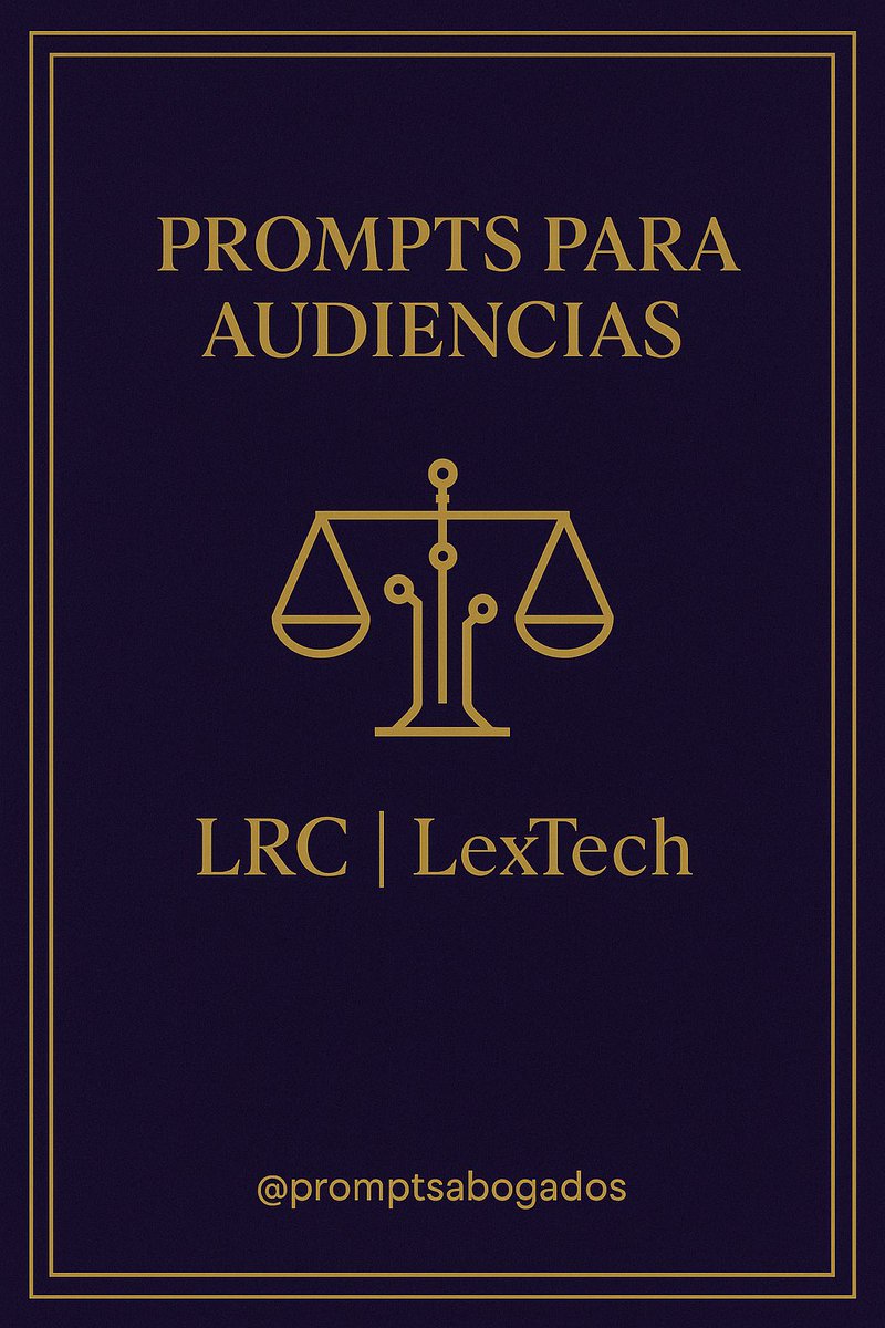 promptsabogados's tweet photo. 🚨 PROMPTS EN AUDIENCIAS Y LITIGIO 🚨
Aquí te dejo 10 herramientas para tu práctica como abogad@ ⚖️🔥
Abro hilo 👇
#abogadosmexico, #abogados, #abogado, #derecho, #asesorialegal, #justicia, #lawtina, #abogadalatina, #lawyerlife, #lawyer, #legal, #legalaffairs, #legalservices, #lawfirm, #advocate, #advocacy
