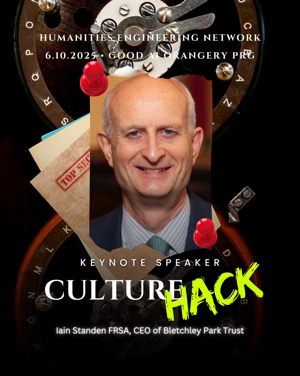 _sara_polak's tweet photo. 🚀 Keynote at #CultureHack: Iain Standen, CEO of Bletchley Park. From the WWII codebreakers to the AI Safety Summit (yes, even @elonmusk showed up) — tough questions on commemoration, teaching kids cryptography & what heritage means in the AI age. Tickets ⬇️ https://t.co/fK0QDylFrS