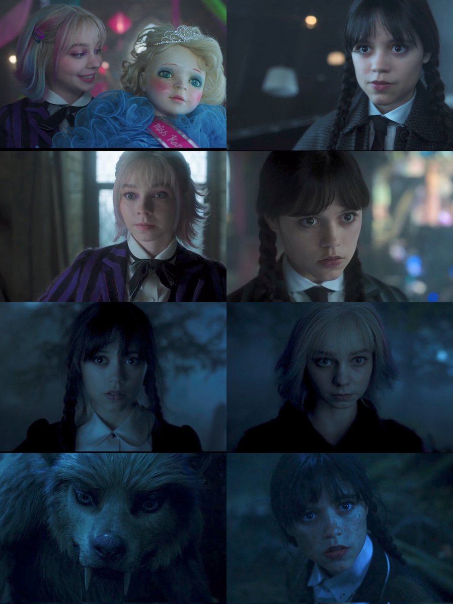 A little journey through how Wednesday’s gaze, episode after episode, changes and softens every time she lays her eyes on Enid.
#wenclair
