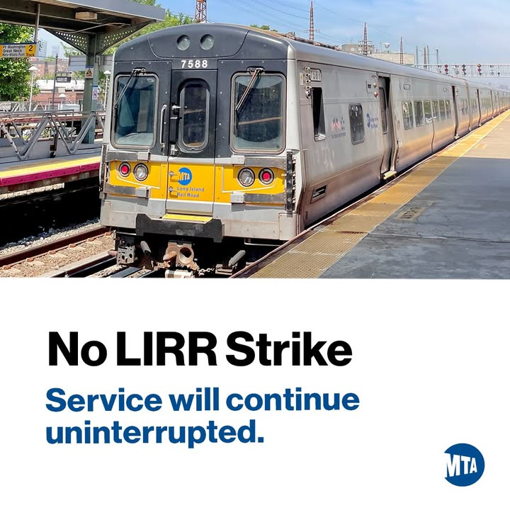 LIRR service will operate as planned this week.