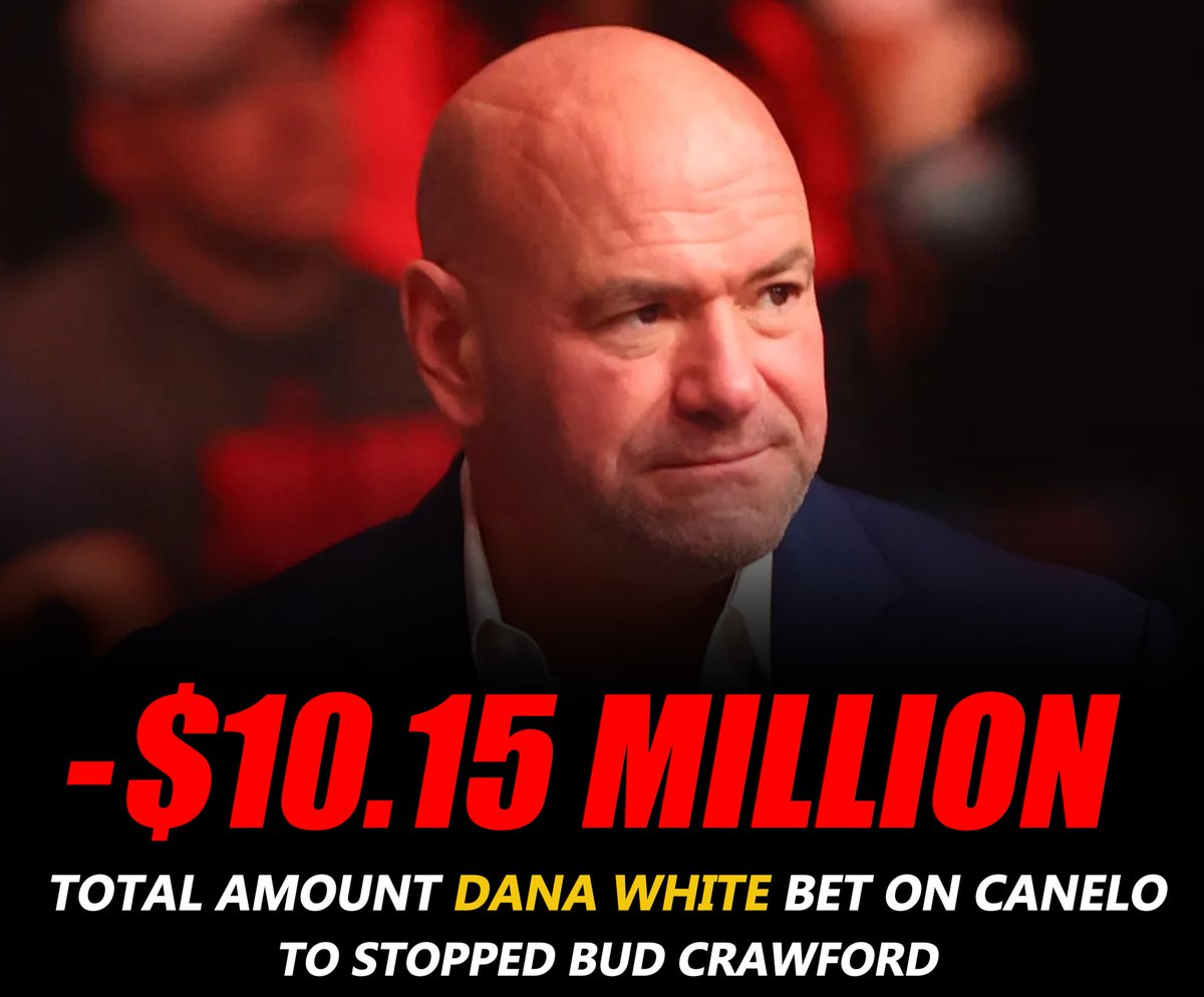 CovMMACentel's tweet image. BREAKING🚨: Dana White reportedly loses $10.15 Million bet on Canelo Alvarez.

(via @arielhelvvani)